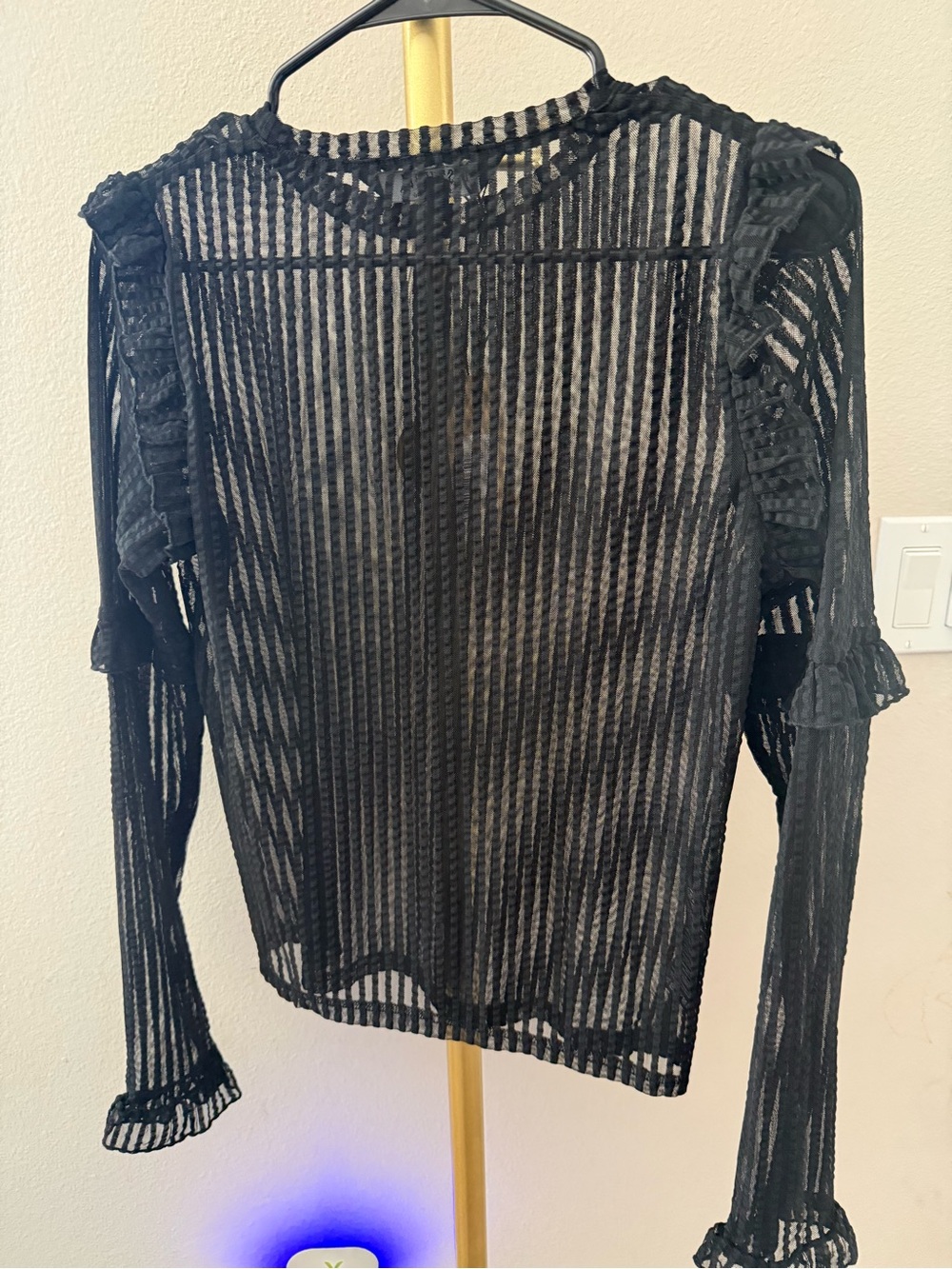 Disturbia Mourning Ruffle Top - Picture 8 of 11